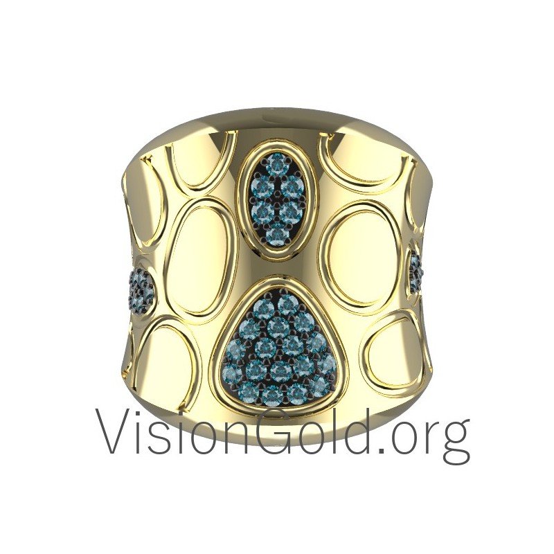 Fashion Ασημενιο Δαχτυλιδι Μεγαλο Με Ζιργκον Πετρες 0590