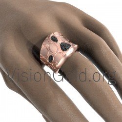 Anillo Moda Plata Grande Con Circonitas 0590