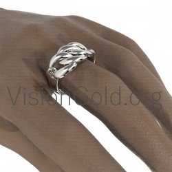 Unique Handmade Sterling Silver 925 Chain Ring 0591