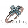 Women's Ring With Diamonds-Economic Ring With Diamonds 0593