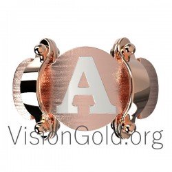 Anillo de mujer con monograma, Chevalier Rose Gold, Chevalier Rings, Chevalier Gold Women's 0595