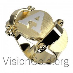 Anillo de mujer con monograma, Chevalier Rose Gold, Chevalier Rings, Chevalier Gold Women's 0595