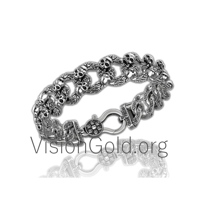 Pulsera Hombre Plata Rock-Handmade Pulsera Hombre Plata 0014