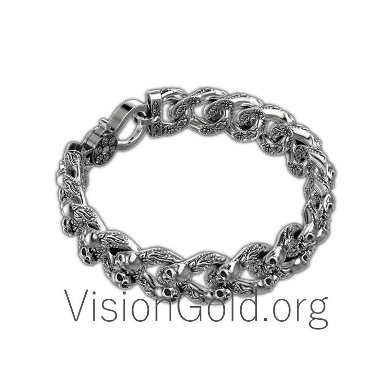 Pulsera Hombre Plata Rock-Handmade Pulsera Hombre Plata 0014