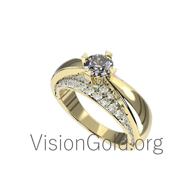 Solitaire Ring With Cubic Zirconia 0007