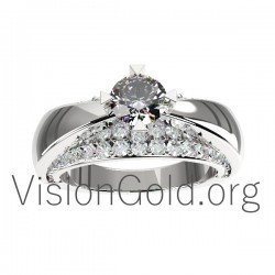 Solitaire Ring With Cubic Zirconia 0007