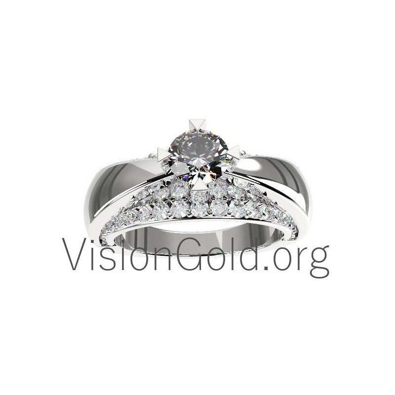 Solitaire Ring With Cubic Zirconia 0007