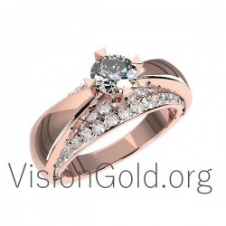 Solitaire Ring With Cubic Zirconia 0007