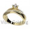 Solitaire Engagement Ring With Zircon 0013