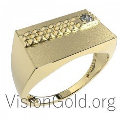 Mens 14k Gold Fine Ring 0069
