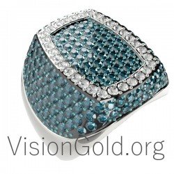 Gold Ring K18 With Diamonds Brilliant 0604