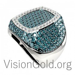 Ring K18 Mit Diamanten im Brillantschliff 0604