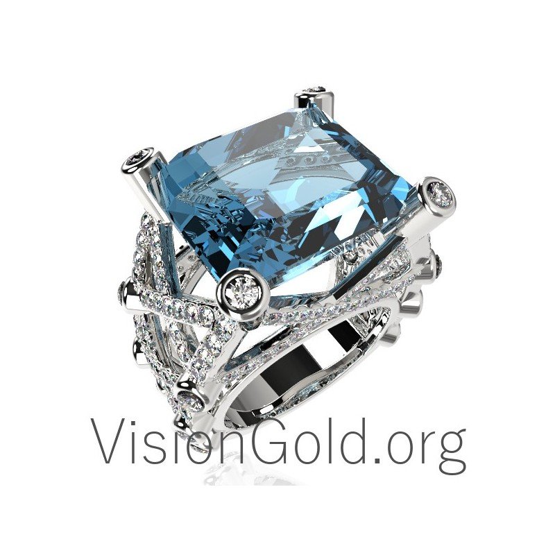 Ακουαμαρινα Δαχτυλιδι-Ακουαμαρινα Κοσμηματα 0605