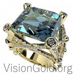 Aquamarine Ring-Aquamarine Jewelry 0605