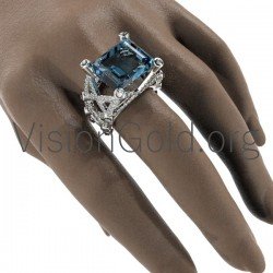 Aquamarine Ring-Aquamarine Jewelry 0605