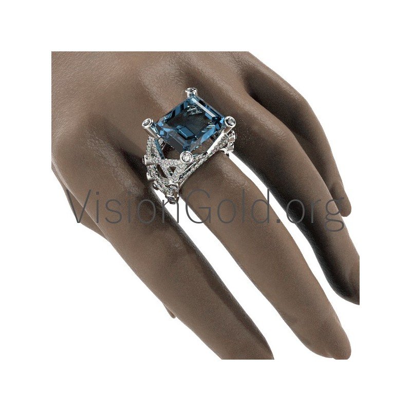 Aquamarine Ring-Aquamarine Jewelry 0605