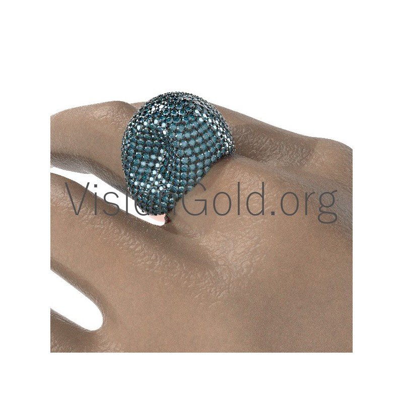 Women's Punch Ring Ring With Diamonds 0606