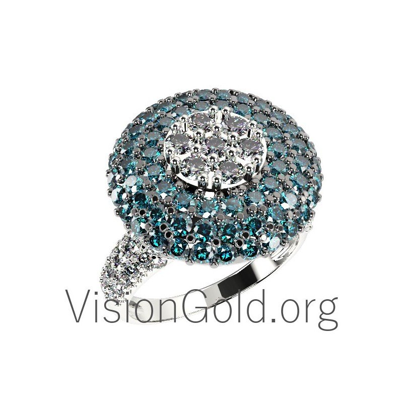 Μοντερνο Δαχτυλιδι Κ18 Με Διαμαντια 0607