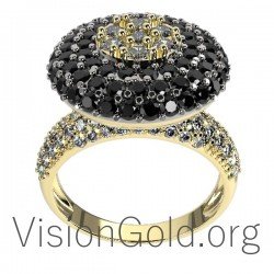 White Gold Fashion Ring K18 With Brilliant Diamond 0607