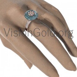 Μοντερνο Δαχτυλιδι Κ18 Με Διαμαντια 0607