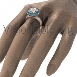 White Gold Fashion Ring K18 With Brilliant Diamond 0607