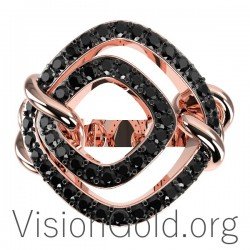 Женское кольцо ручной работы с бриллиантом 18 карат 0608