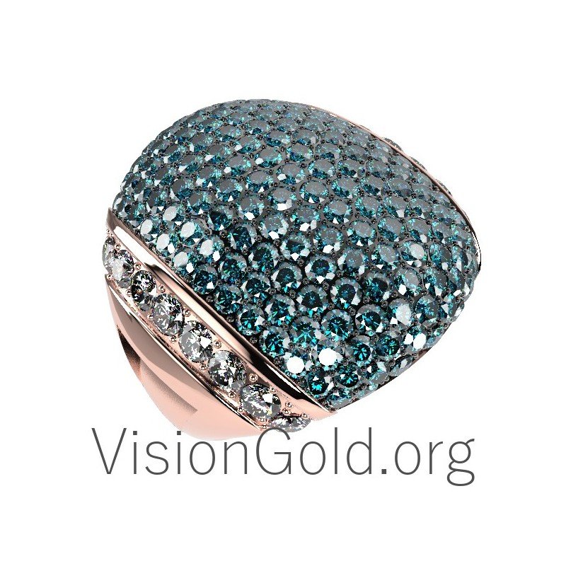 Women's Fashion Ring K18 With Diamonds 0610