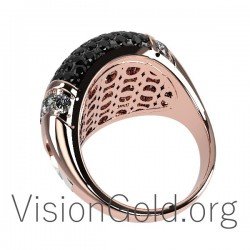 Women's Fashion Ring K18 With Diamonds 0610