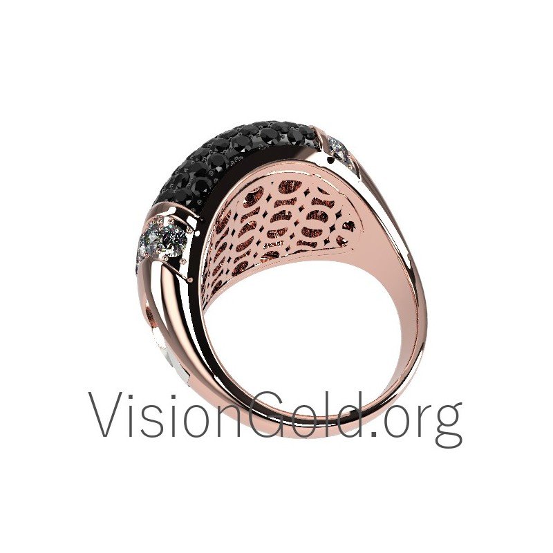 Women's Fashion Ring K18 With Diamonds 0610