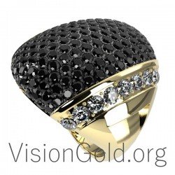 Women's Fashion Ring K18 With Diamonds 0610
