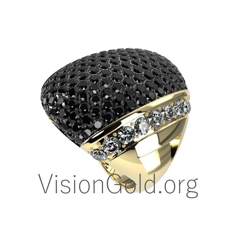 Женское кольцо K18 с бриллиантами 0610