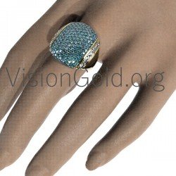 Women's Fashion Ring K18 With Diamonds 0610