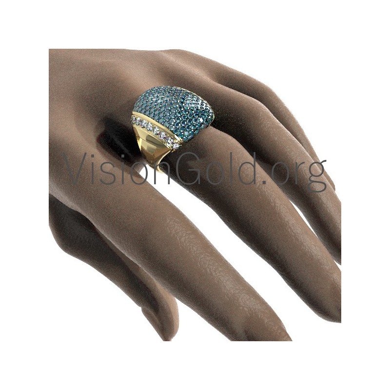 Women's Fashion Ring K18 With Diamonds 0610