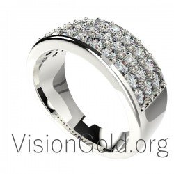 Обручальное кольцо с цирконом 0611