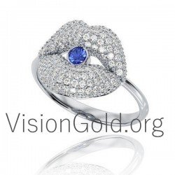 Женское кольцо с цирконом, серебряное кольцо, серебряное золотое кольцо 0614