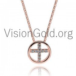 Tiny Cross With Diamonds 0335