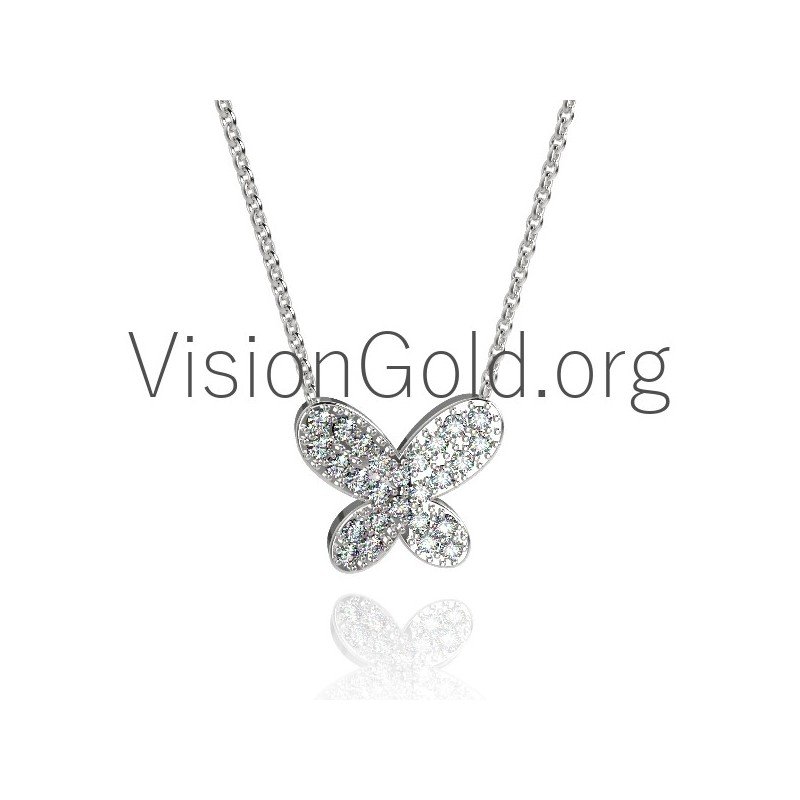 Χρυσο Κρεμαστο Charm Πεταλουδα 0338