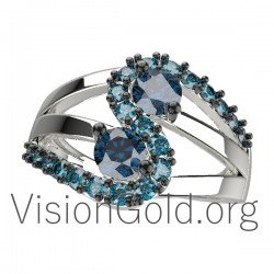 Unique Handmade Silver & Gemstone Ring 0619