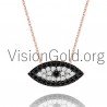 Unique Eye Necklace With Stones 0343