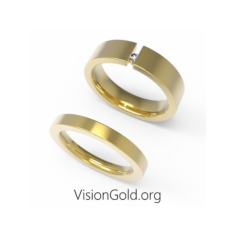 Обручальные кольца из белого золота 0002