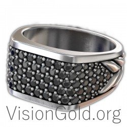 Unique Stylish Men's Gemstone Rings 0092