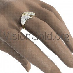 Damenring mit Zirkonsteinen,Silber Scrooge Ring,Veracle rose