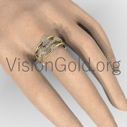 Εντυπωσιακο Γυναικειο Δαχτυλιδι Με Πετρες 0624