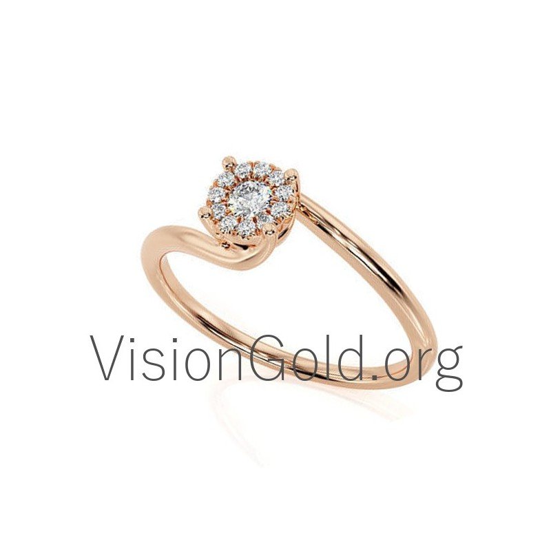Impresionante anillo de mujer con diamantes 0622