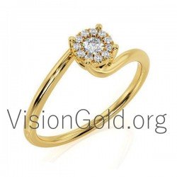 Impresionante anillo de mujer con diamantes 0622