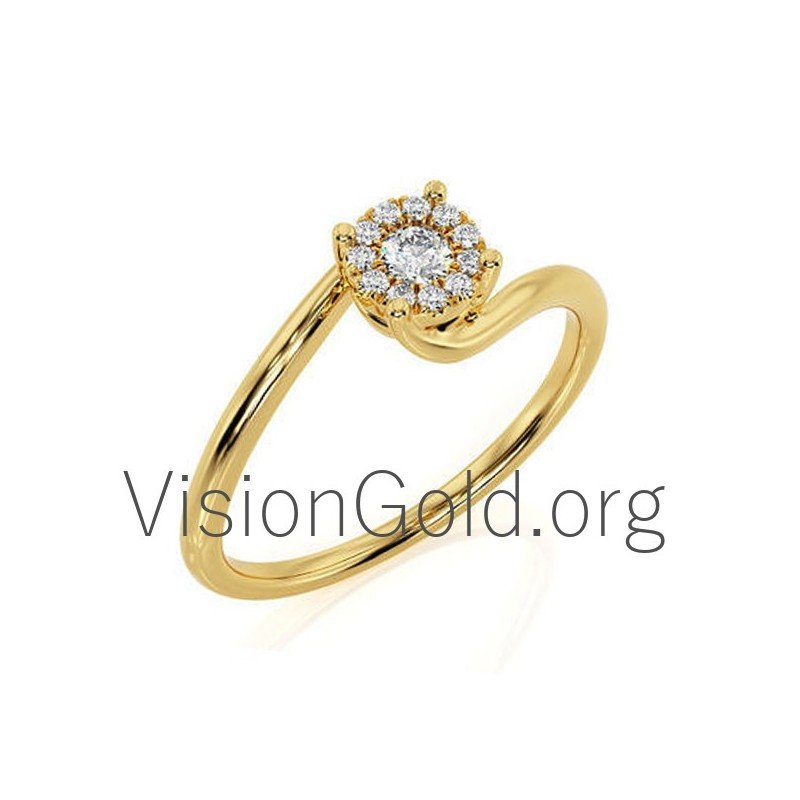 Impresionante anillo de mujer con diamantes 0622