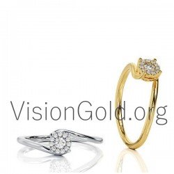 Impresionante anillo de mujer con diamantes 0622