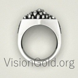 925 Sterling Silver Gothic Ring 0093