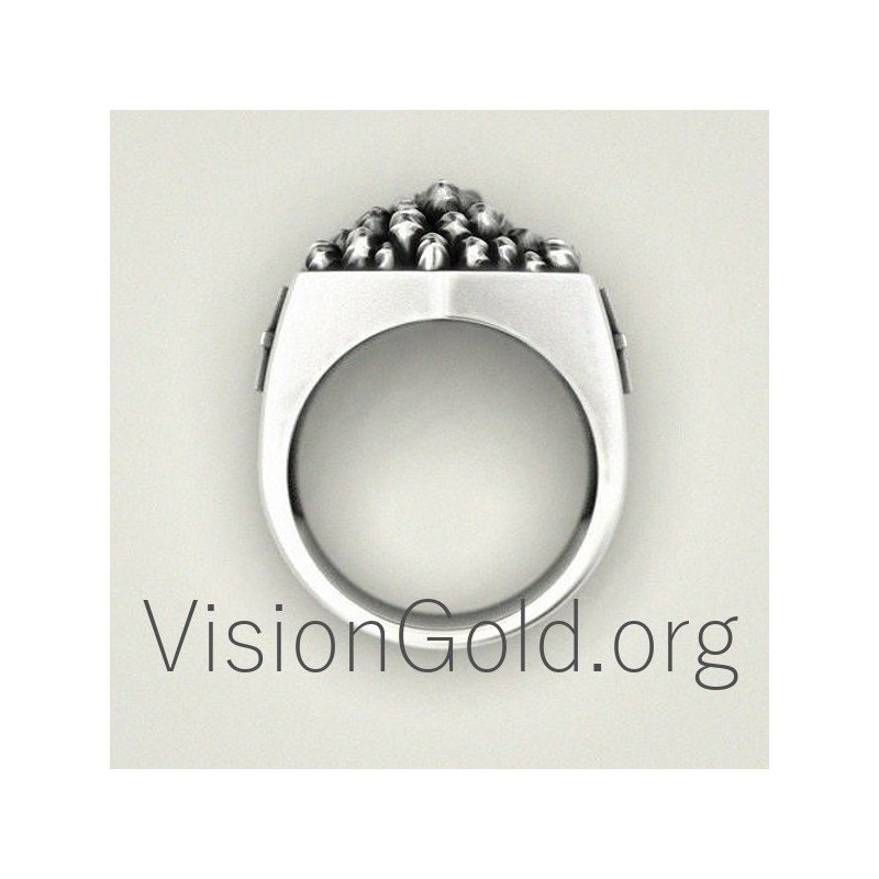 925 Sterling Silver Gothic Ring 0093