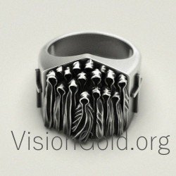 Ασημενιο Ανδρικο Δαχτυλιδι Gothic 0093